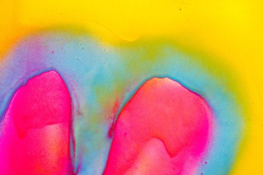 Soyut renkli floresan mavi, sarı, pembe renk