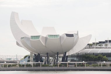 Singapur, 10 Mayıs 2017: Lotus müzede Singapur arka plan.