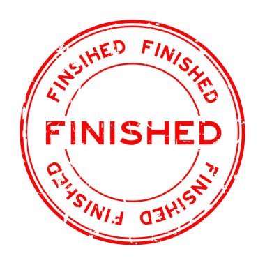 Grunge kırmızı beyaz arka plan üzerinde yuvarlak damga mühür bitmiş