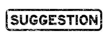 Grunge siyah öneri kare lastik mühür damgası beyaz arka plan üzerinde