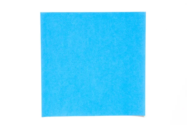 Foglio di carta di colore blu su sfondo bianco utilizzato per la decorazione o elemento di design — Foto Stock