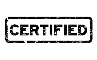 Grunge siyah beyaz arka plan üzerinde kare damga mühür sertifikalı