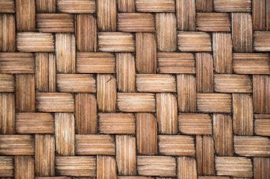 Kahverengi renk ahşap örgü doku arka planını kapandı