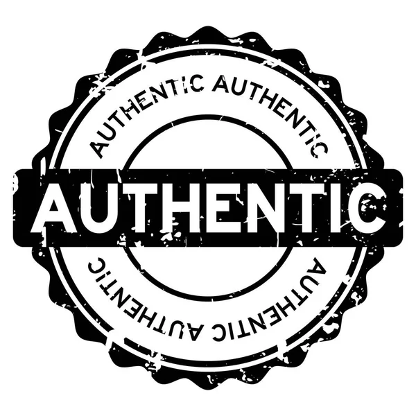 Grunge black otantik yuvarlak lastik mühür damgası beyaz arka plan üzerinde