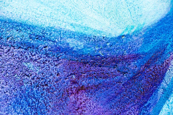 Abstract color painting on concrete block background (blue,violet)