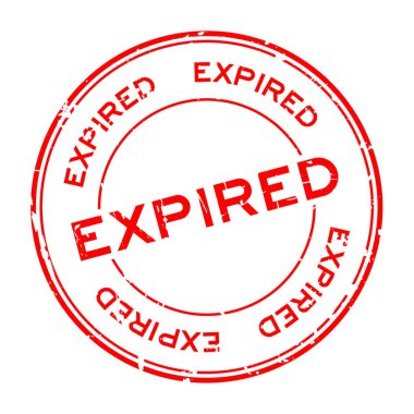 Grunge kırmızı beyaz arka plan üzerinde yuvarlak damga mühür süresi