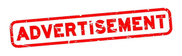 Grunge publicité rouge tampon de joint en caoutchouc carré sur fond blanc — Image vectorielle