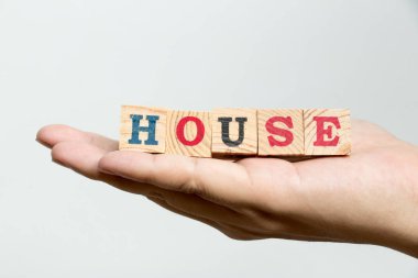 Bir dakika dostum beton zemin üzerine ifade house ile ahşap blok
