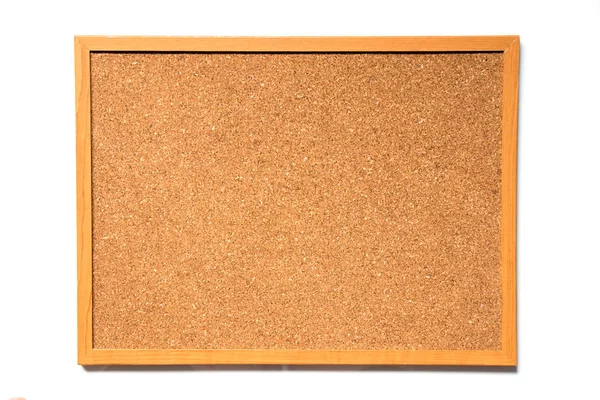 Korek brązowy deska z drewna klatek na białym tle — Zdjęcie stockowe