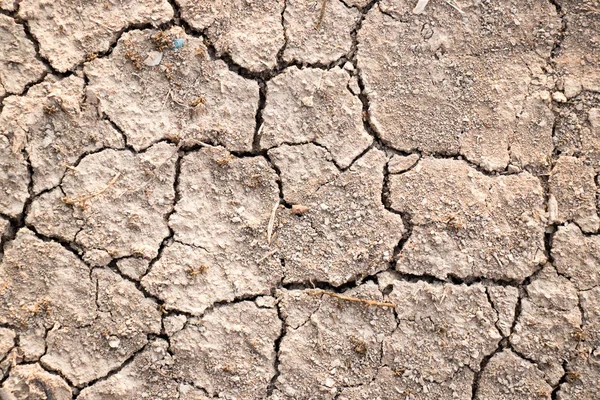 Popraskané suché hnědé půdy texturou pozadí, globální oteplování plyne — Stock fotografie
