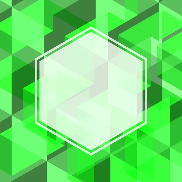 Abstraktní zelená barva geometrického tvaru s prázdné místo bílých šestiúhelník ohraničení pozadí (používá se pro prostředí koncepce, prezentace, obchodní šablony) — Stockový vektor