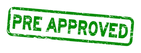 Beyaz arka plan üzerinde kare lastik mühür damgası ifadeler Grunge yeşil öncesi onaylı