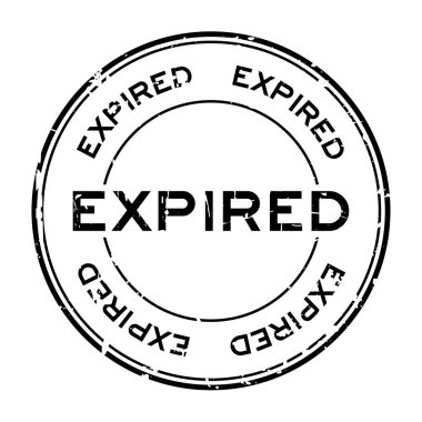 Grunge siyah beyaz arka plan üzerinde yuvarlak damga mühür süresi