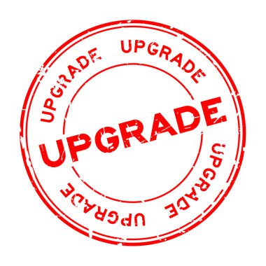 Beyaz arka plan üzerinde yuvarlak lastik mühür damgası ifadeler grunge kırmızı yükseltme