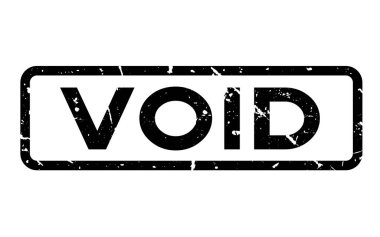 Grunge siyah geçersiz kare lastik mühür damgası beyaz arka plan üzerinde