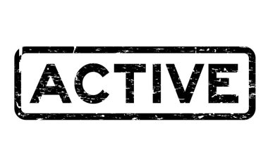 Grunge siyah etkin kare lastik mühür damgası beyaz arka plan üzerinde