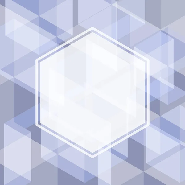 Абстрактный синий цвет геометрический фон шаблона сочиняется по форме треугольника с шестиугольником в качестве копировального пространства или пустой для добавления текста — стоковый вектор
