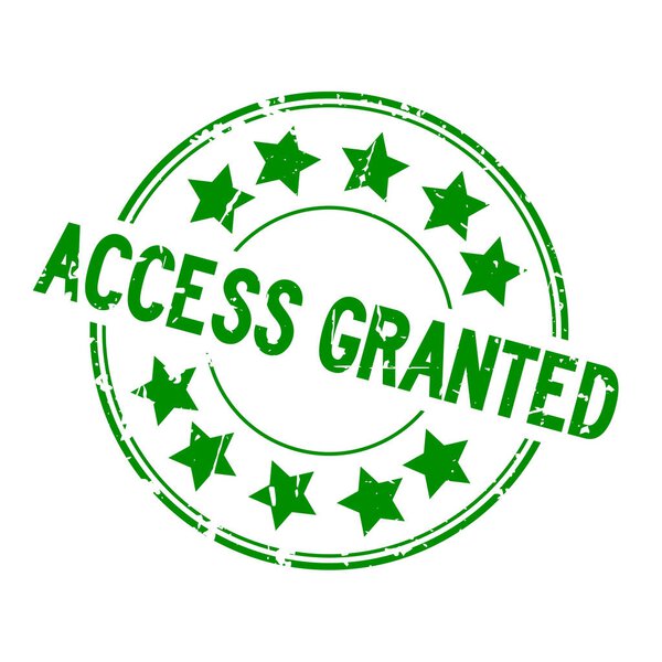 Грин-зеленый доступ со звездочкой на белом фоне

