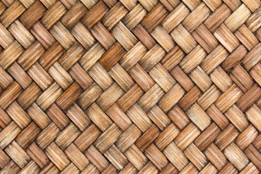 Closed up of brown color wicker textured background clipart