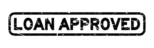 Grunge prêt noir approuver sceau en caoutchouc carré timbre sur fond blanc — Image vectorielle