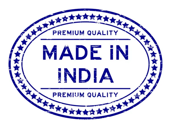 Грязно-синий премиум-класс, сделанный в Индии — стоковый вектор