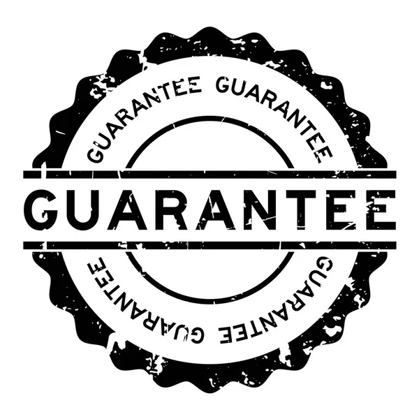 Grunge black guarantee word round rubber seal stamp on white background — Stock Vector