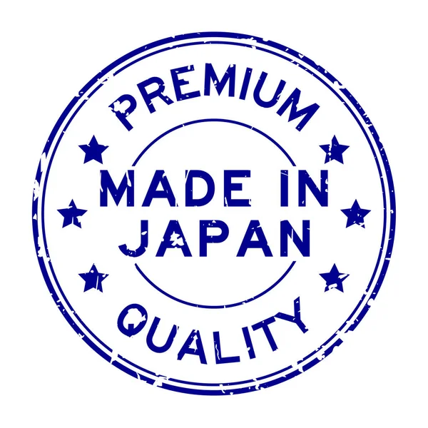 Grunge Premium-Qualität aus japanischem runden Gummistempel auf weißem Hintergrund — Stockvektor