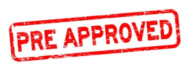 Beyaz arka plan üzerinde kare lastik mühür damgası ifadeler Grunge kırmızı öncesi onaylı