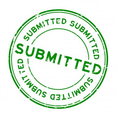 Grunge yeşil beyaz arka plan üzerinde yuvarlak damga mühür gönderilmiş