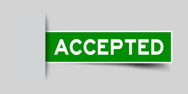 Kelime olarak etiketi yeşil renk kabul edildi ve bu gri arkaplan içine eklendi