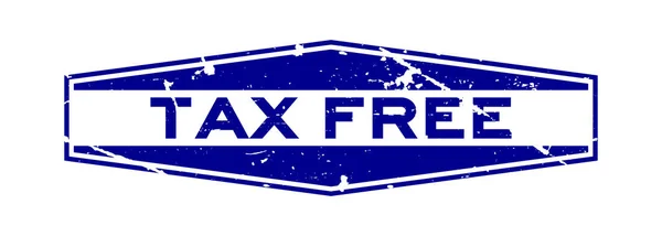 Синий штемпель Tax Free на белом фоне — стоковый вектор