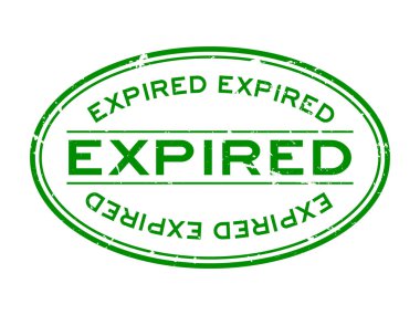 Grunge yeşil kelime oval lastik mühür beyaz arka planda 