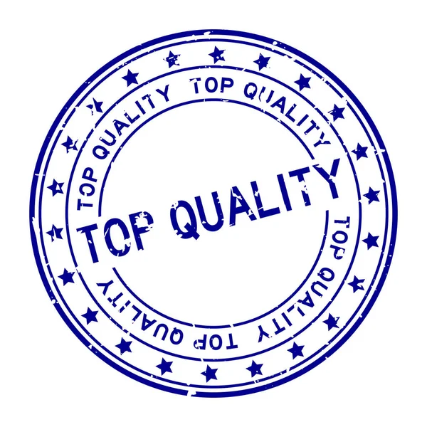 Grunge niebieski najwyższej jakości słowo okrągłe gumowe pieczęć pieczęć pieczęć na białym tle — Wektor stockowy