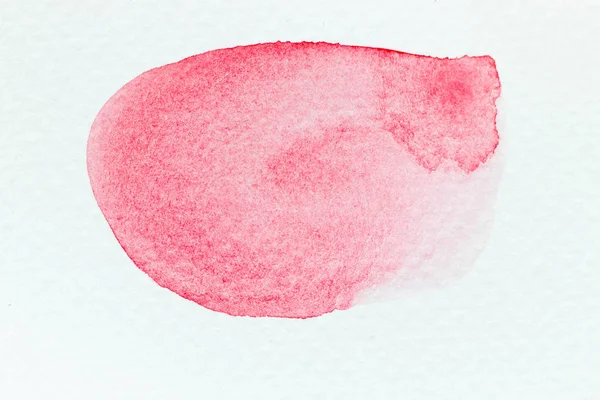 Κόκκινο χρώμα ακουαρέλα handdrawing ως πινέλο ή banner σε φόντο λευκό χαρτί — Φωτογραφία Αρχείου