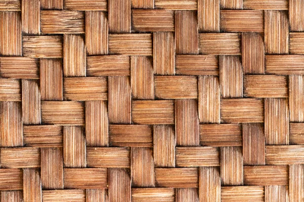 Closed up of wood weave craft textured background — Stock Photo, Image