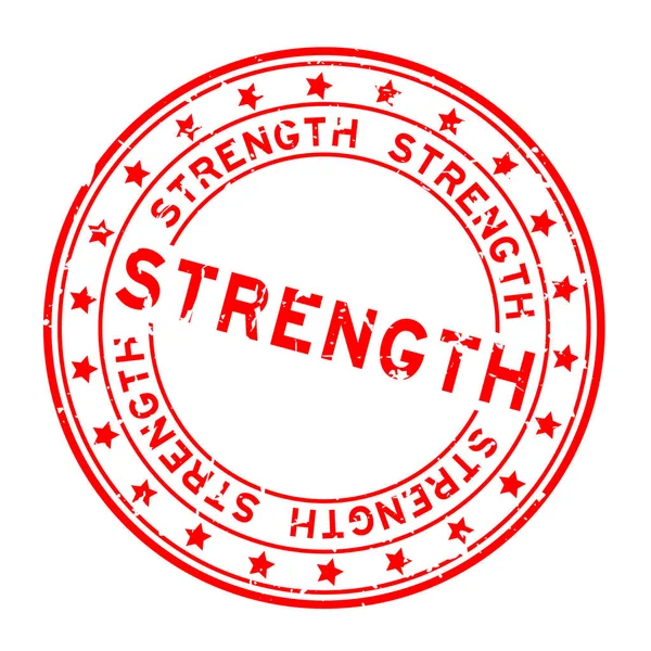 Grunge kırmızı kelime yuvarlak lastik mühür beyaz arka plan