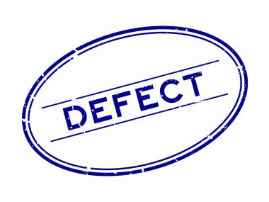 Grunge mavi kusurlu kelime oval lastik mühür beyaz arka planda