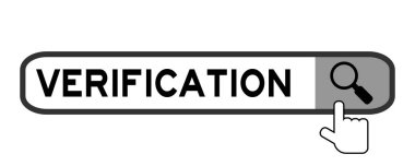 Kelime doğrulama ve beyaz arkaplan üzerinde el simgesi olan arama kutusu