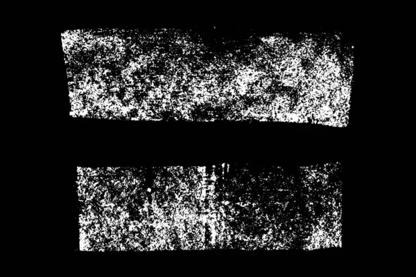 Ensemble Brosse Rayures Craie Blanche Grunge Sur Fond Noir — Image vectorielle