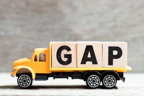 Truck Hold Letter Block Word Gap Zkratka Správné Zemědělské Praxe — Stock fotografie