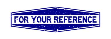 Grunge blue referans sözcüğünüz için beyaz arka planda altıgen lastik mühür