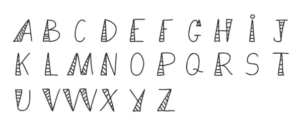 Малюнок Чорного Кольору Англійської Літери Алфавіту Білому Тлі — стоковий вектор