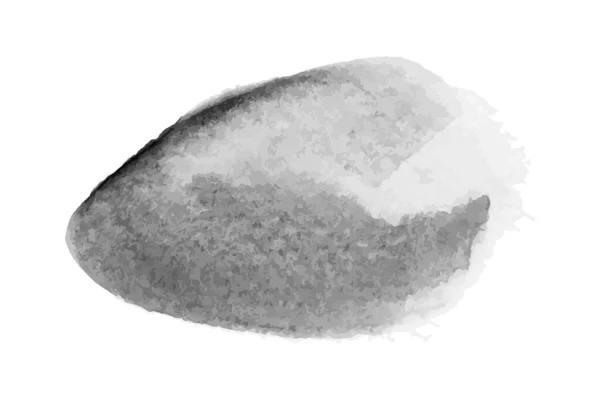Μαύρο Χρώμα Ακουαρέλα Handdrawing Υφή Πινέλο Πανό Λευκό Φόντο — Διανυσματικό Αρχείο