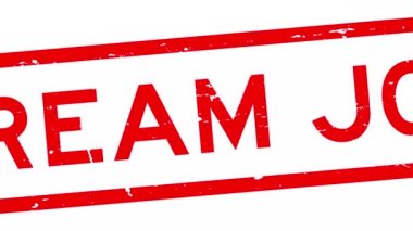 Grunge kırmızı rüya iş kelime kare kauçuk mühür beyaz arka planda yakınlaştır