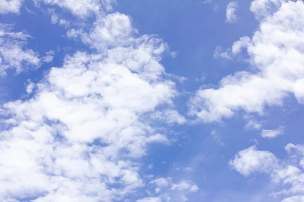 Clear blue color sky with white cloud background