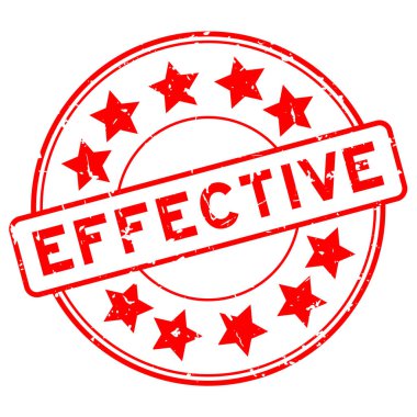 Grunge kırmızı etkili kelime yıldız simgesi yuvarlak lastik mühür beyaz arkaplanda