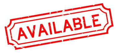 Grunge kırmızı kelime: Beyaz arka planda lastik iş mührü