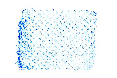 Kare biçiminde mavi renk mürekkebi. Pul ya da çerçeve olarak desenlendirilmiş.