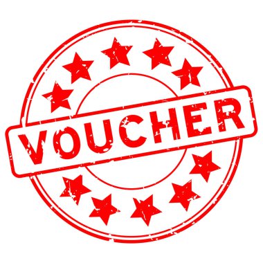 Grunge kırmızı kupon kelime yuvarlak lastik mühür beyaz arka planda