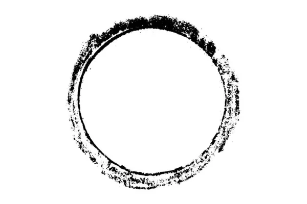 白い背景に円の形として黒チョークの手描き ベクター — ストックベクタ